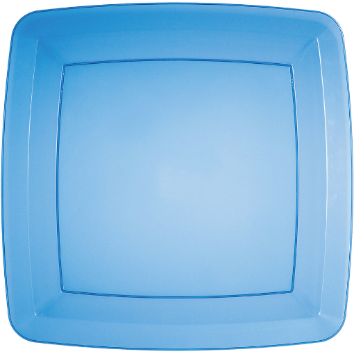 Picture of 10.25" Plastic Square Plate Blue